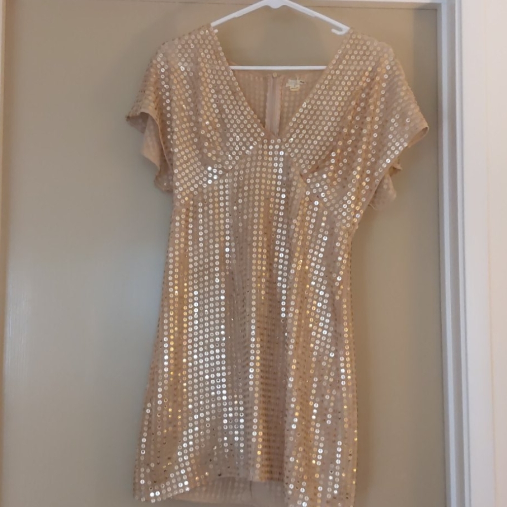 Forever21 gold sequin dress